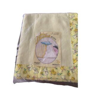 Vtg New Stock Baby Blanket